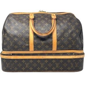 Louis Vuitton Sac Sport Unisex Monogram Duffel Bag with Dual Compartment EVC